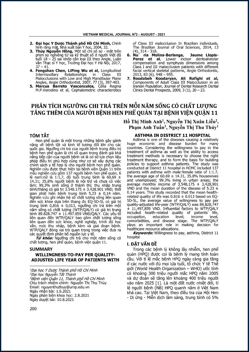 Tài liệu Xương hàm bị lệch - Nguồn VIETNAM MEDICAL JOURNAL N02 - AUGUST - 2021, trang 200