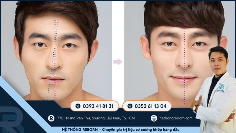 Lệch xương quai hàm: xương phát triển không đều, mặt bất đối xứng, ảnh hưởng thẩm mỹ và chức năng nhai
